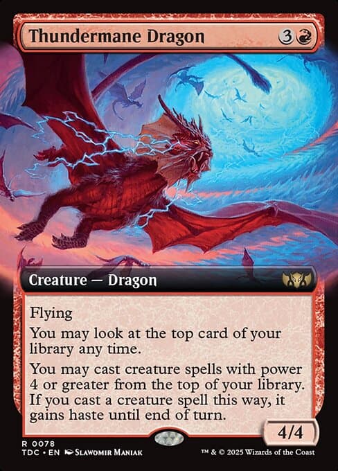 Thundermane Dragon from Tarkir: Dragonstorm Commander (Rare)