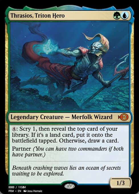 Thrasios, Triton Hero from Magic Online Promos (Mythic)