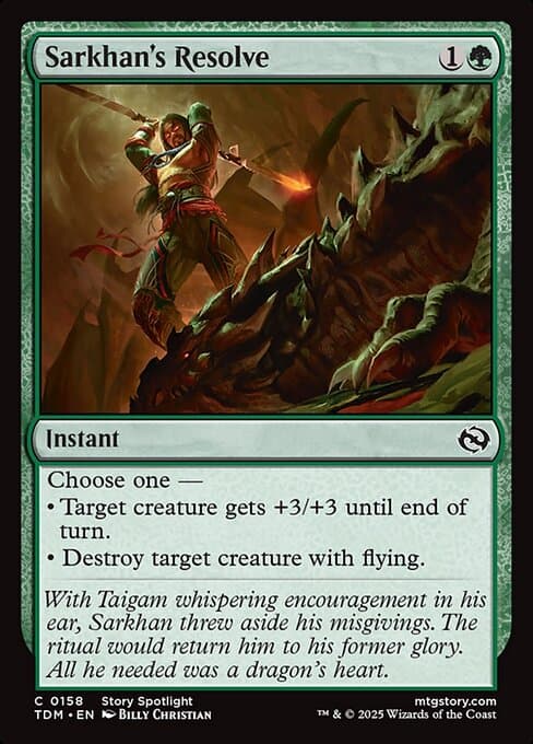Sarkhan's Resolve from Tarkir: Dragonstorm (Common)