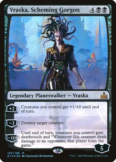 Vraska, Scheming Gorgon from Rivals of Ixalan (Mythic)
