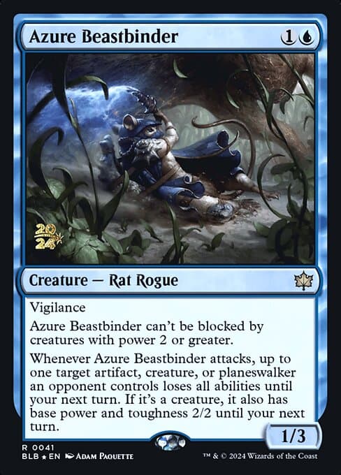 Azure Beastbinder from Bloomburrow Promos (Rare)