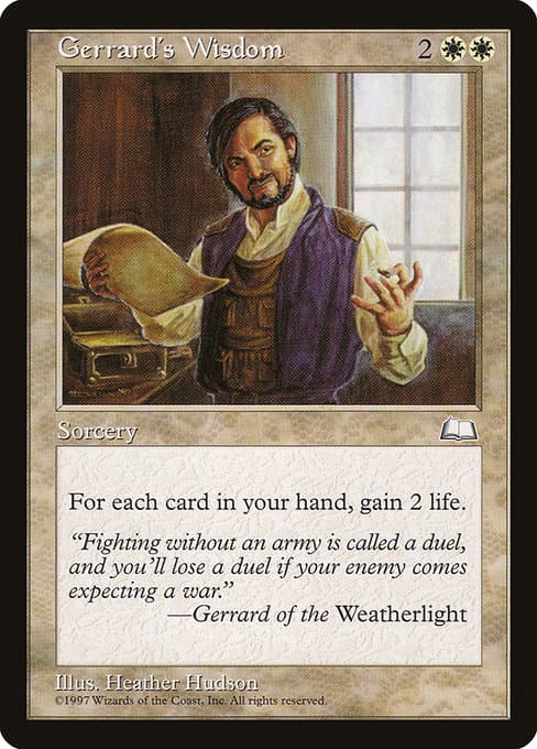 Gerrard's Wisdom from Weatherlight (Uncommon)