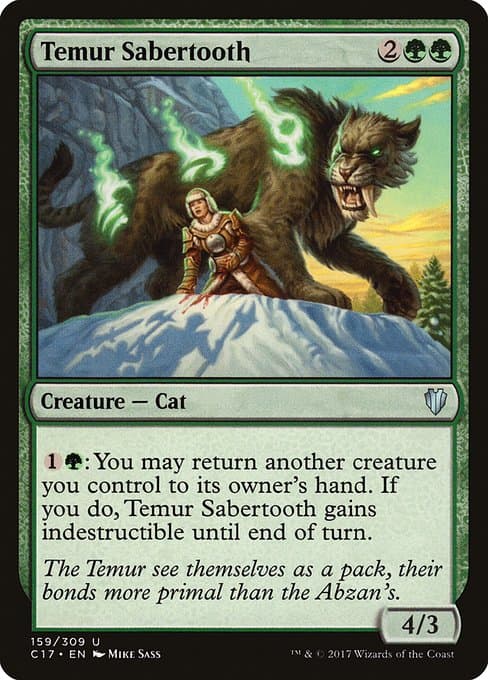 Temur Sabertooth from Commander 2017 (Uncommon)