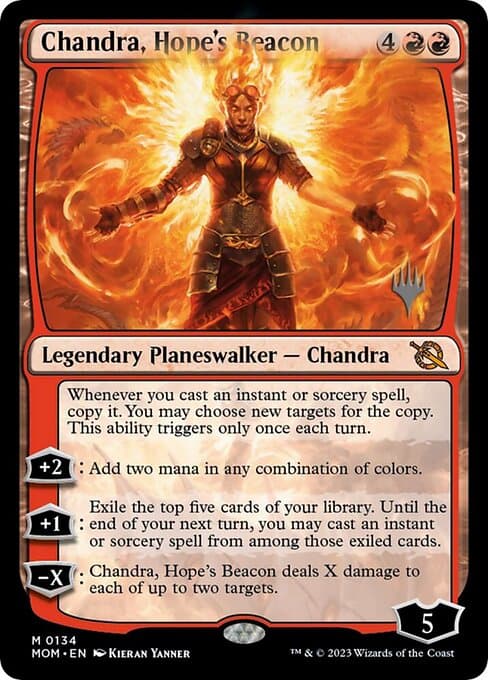 Chandra, Hope's Beacon from March of the Machine Promos (Mythic)