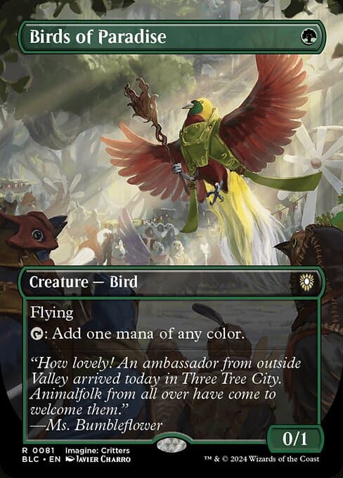 Birds of Paradise from Bloomburrow Commander (Rare)