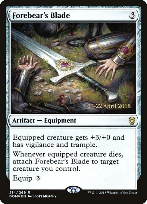 Forebear's Blade from Dominaria Promos (Rare)