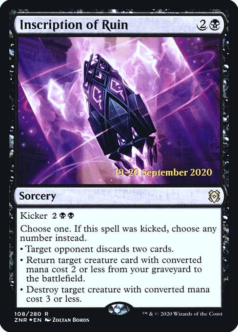 Inscription of Ruin from Zendikar Rising Promos (Rare)