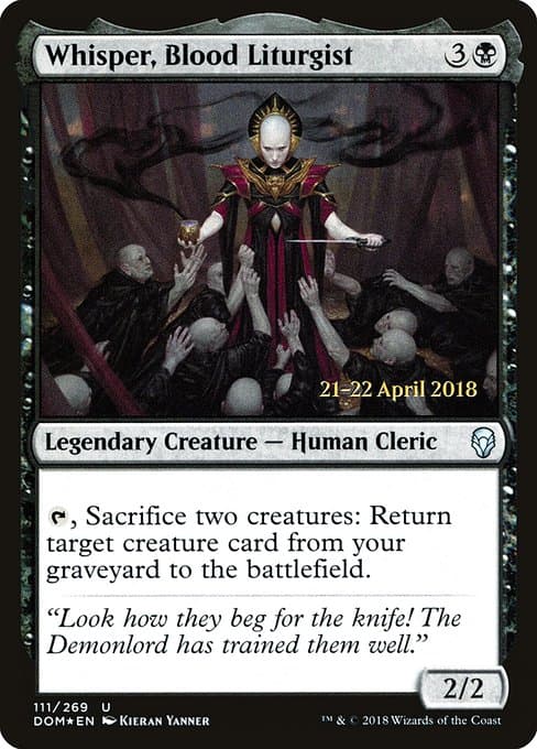 Whisper, Blood Liturgist from Dominaria Promos (Uncommon)