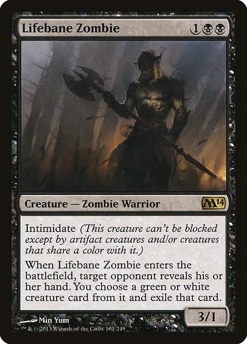 Lifebane Zombie from Magic 2014 (Rare)