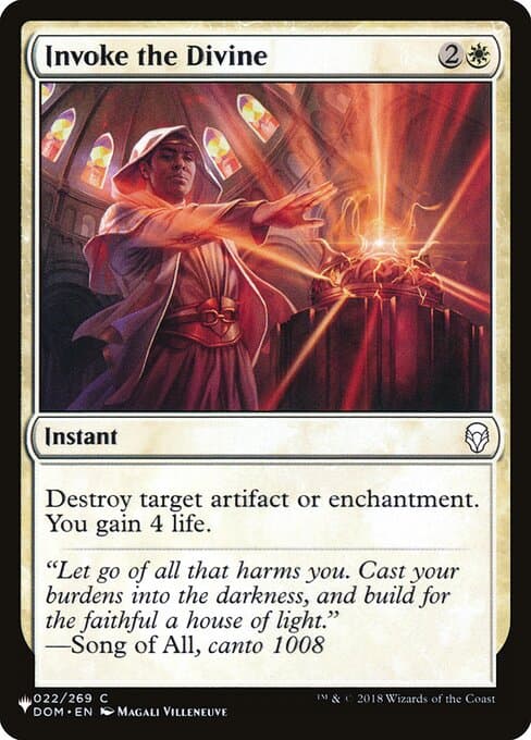 Invoke the Divine from The List (Common)