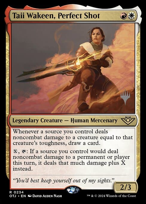 Taii Wakeen, Perfect Shot from Outlaws of Thunder Junction Promos (Rare)