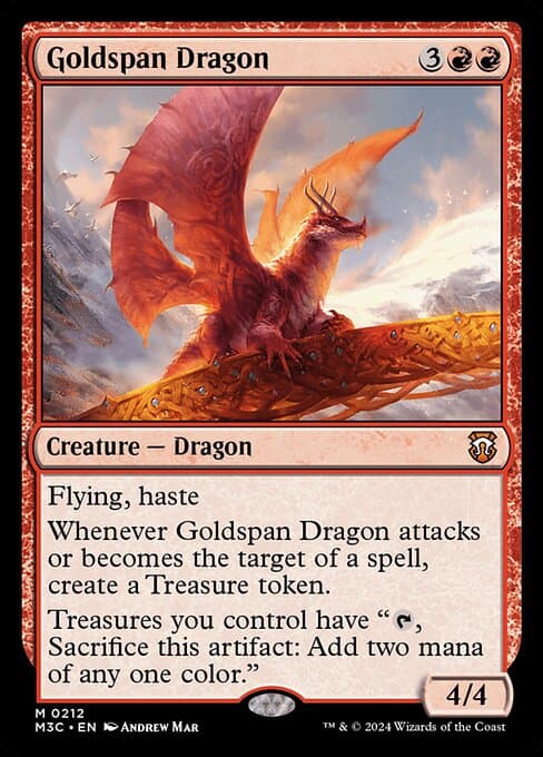 Goldspan Dragon from Modern Horizons 3 Commander (Mythic)