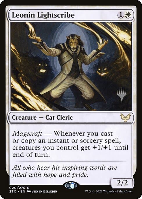 Leonin Lightscribe from Strixhaven: School of Mages Promos (Rare)