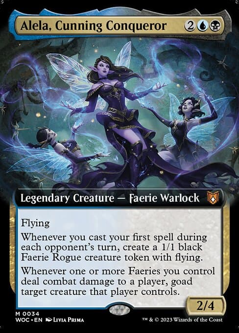 Alela, Cunning Conqueror from Wilds of Eldraine Commander (Mythic)