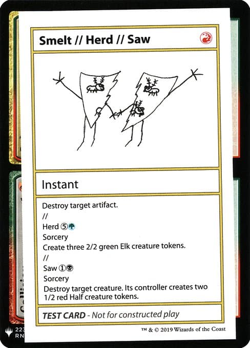 Smelt // Herd // Saw from Mystery Booster Playtest Cards 2019 (Rare)