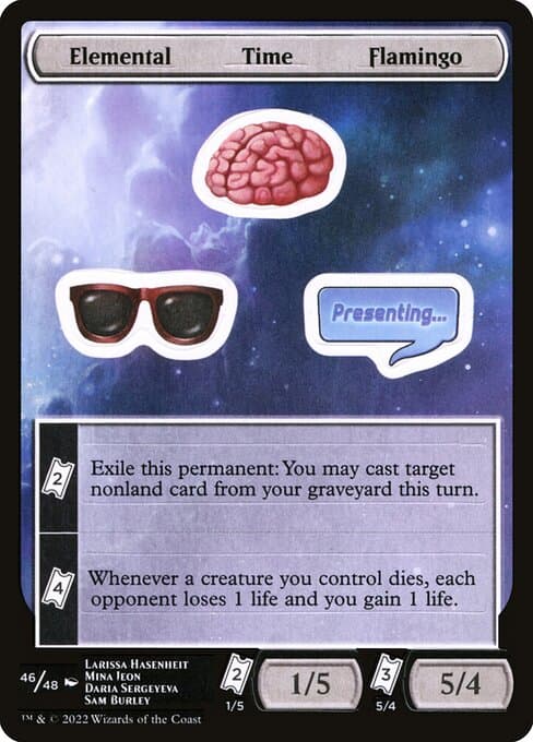 Elemental Time Flamingo from Unfinity Sticker Sheets (Common)