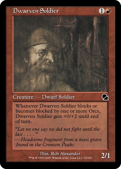 Dwarven Soldier from Masters Edition (Common)