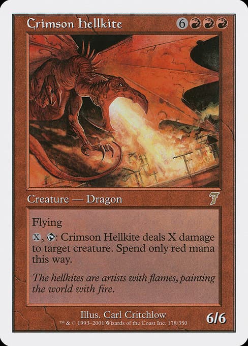 Crimson Hellkite from Seventh Edition (Rare)