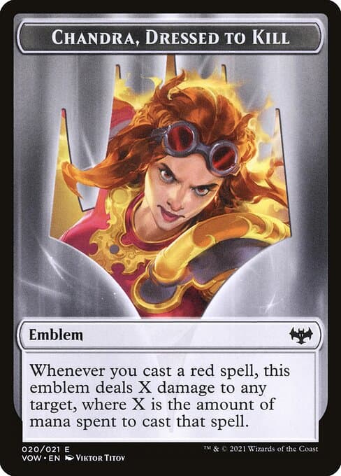Chandra, Dressed to Kill Emblem from Innistrad: Crimson Vow Tokens (Common)