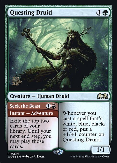 Questing Druid // Seek the Beast from Wilds of Eldraine Promos (Rare)