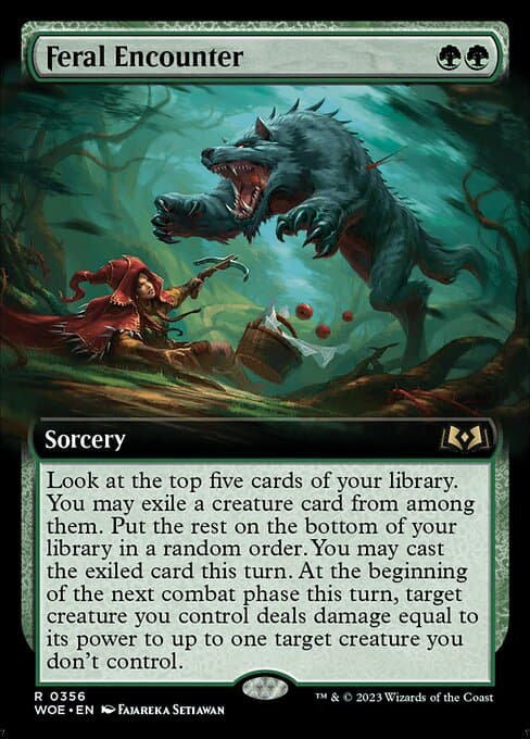 Feral Encounter from Wilds of Eldraine (Rare)