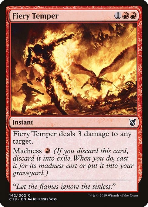 Fiery Temper from Commander 2019 (Common)