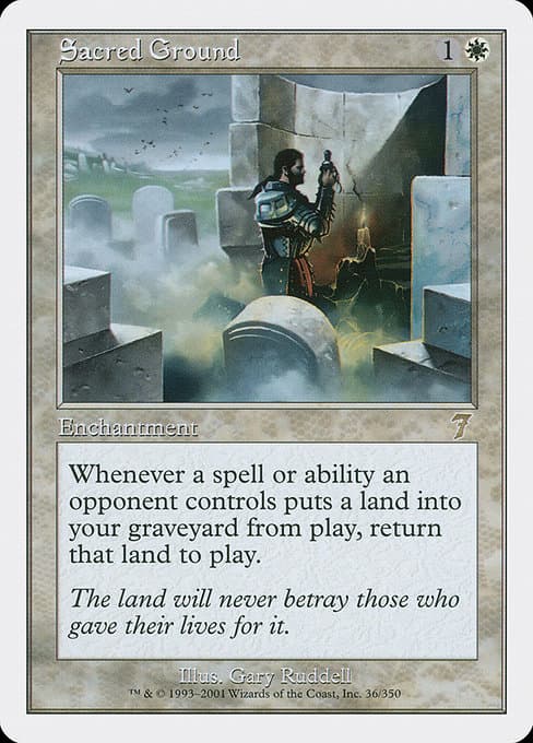 Sacred Ground from Seventh Edition (Rare)