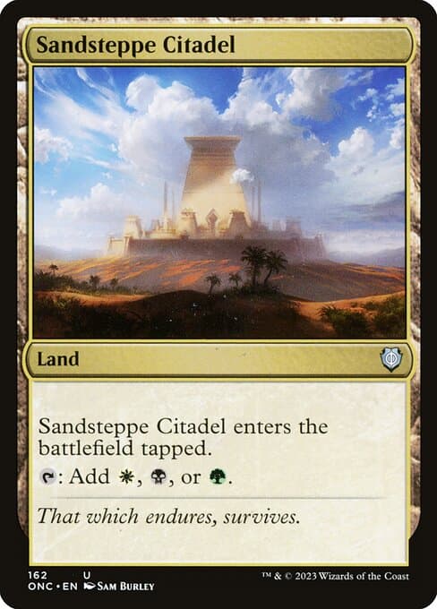Sandsteppe Citadel from Phyrexia: All Will Be One Commander (Uncommon)