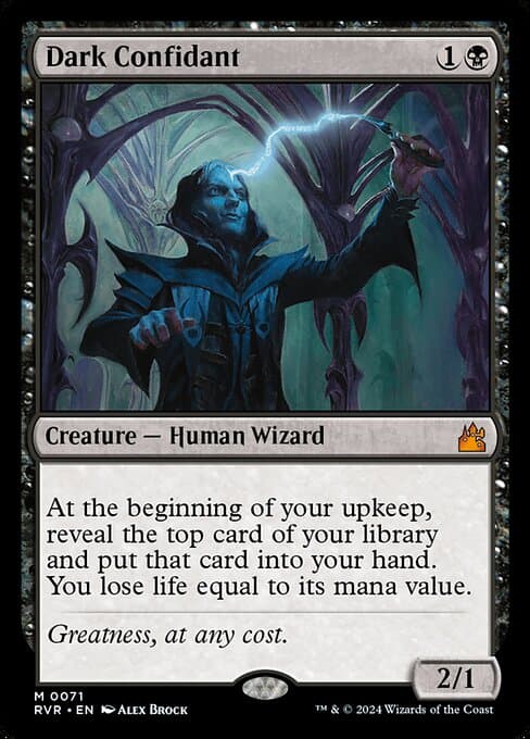 Dark Confidant from Ravnica Remastered (Mythic)