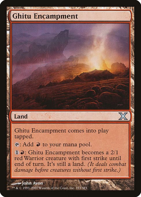 Ghitu Encampment from Tenth Edition (Uncommon)