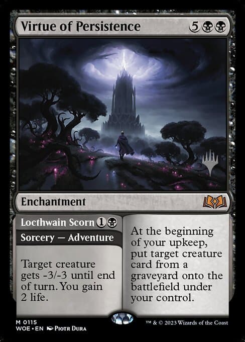 Virtue of Persistence // Locthwain Scorn from Wilds of Eldraine Promos (Mythic)