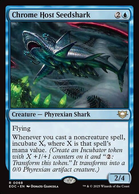 Chrome Host Seedshark from Edge of Eternities Commander (Rare)