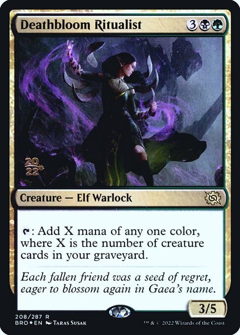 Deathbloom Ritualist from The Brothers' War Promos (Rare)