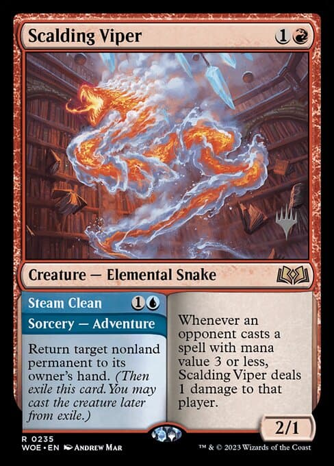 Scalding Viper // Steam Clean from Wilds of Eldraine Promos (Rare)