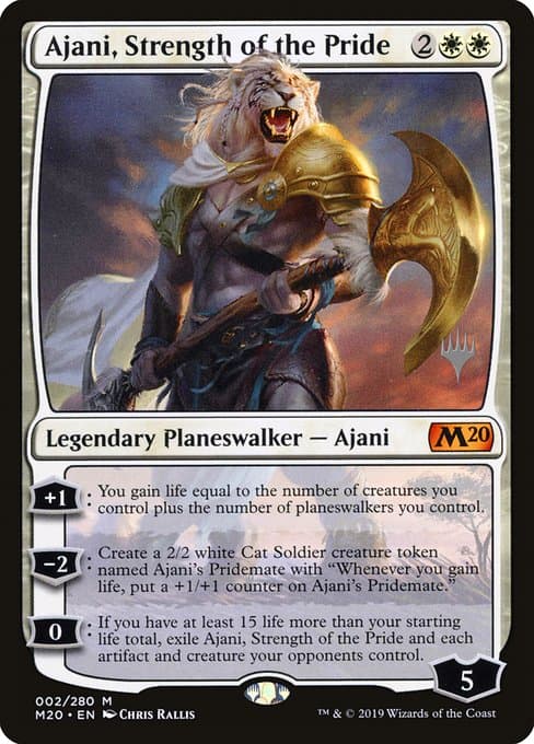 Ajani, Strength of the Pride from Core Set 2020 Promos (Mythic)