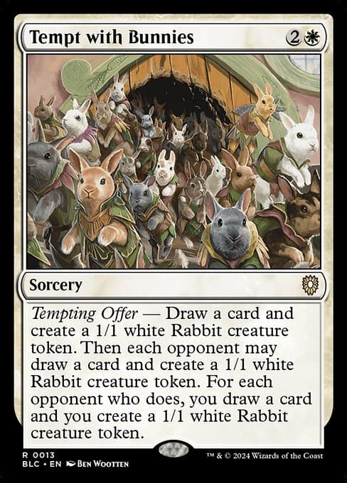 Tempt with Bunnies from Bloomburrow Commander (Rare)