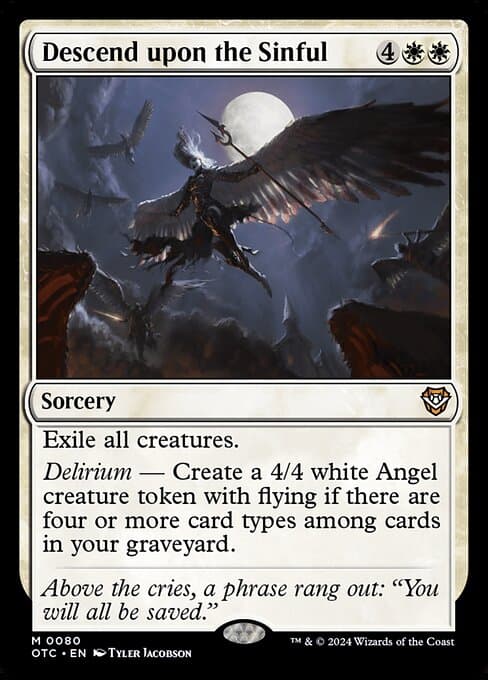Descend upon the Sinful from Outlaws of Thunder Junction Commander (Mythic)