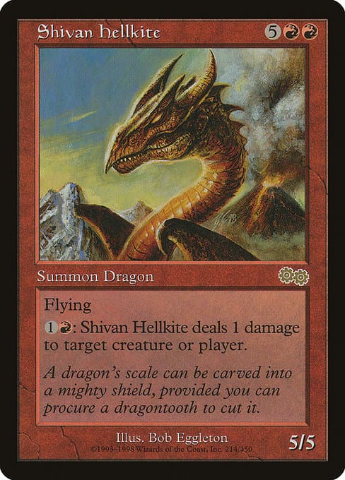 Shivan Hellkite from Urza's Saga (Rare)