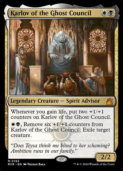 Karlov of the Ghost Council from Ravnica Remastered (Mythic)