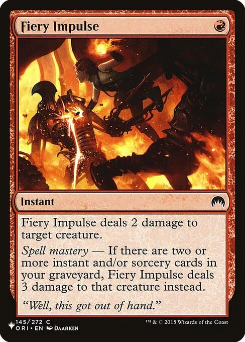 Fiery Impulse from The List (Common)