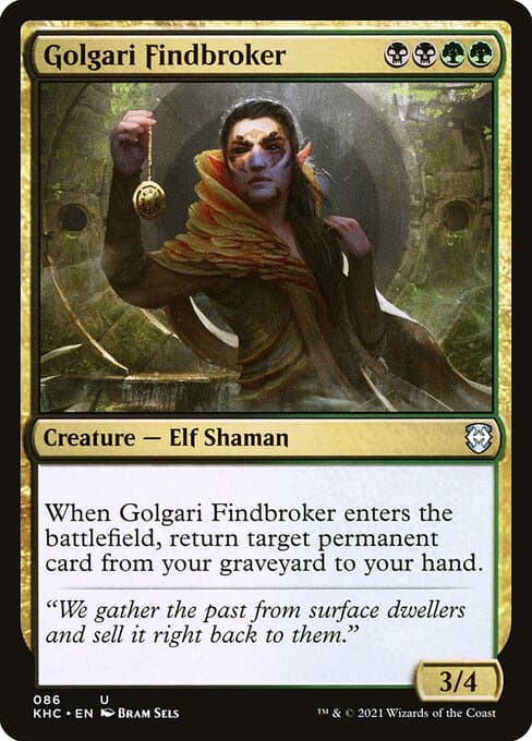 Golgari Findbroker from Kaldheim Commander (Uncommon)