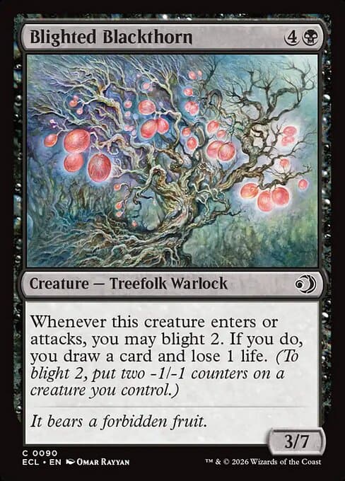 Blighted Blackthorn from Lorwyn Eclipsed (Common)
