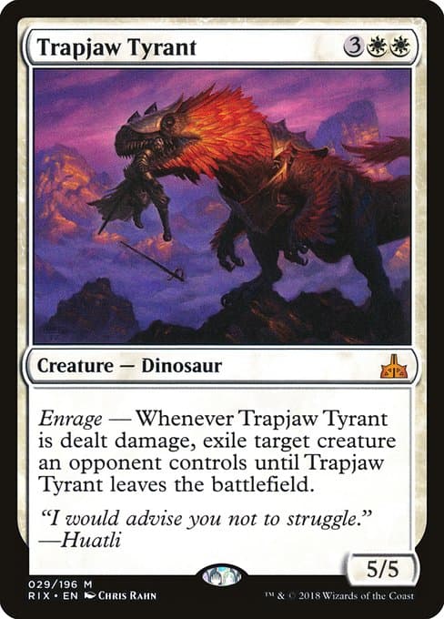 Trapjaw Tyrant from Rivals of Ixalan (Mythic)