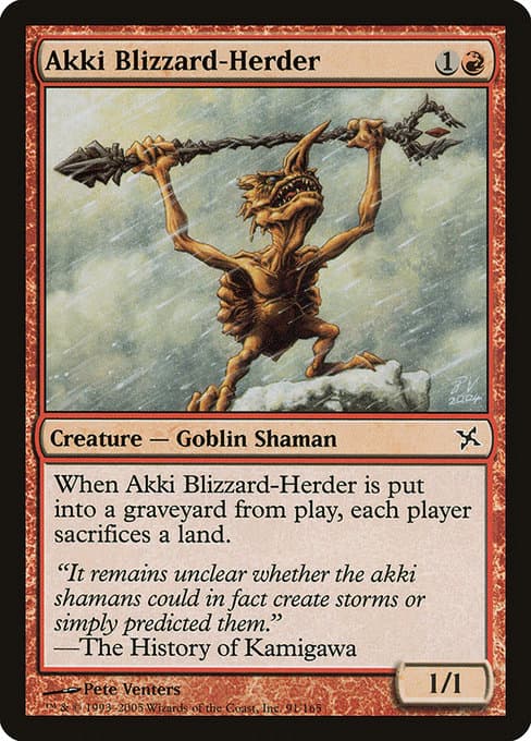 Akki Blizzard-Herder from Betrayers of Kamigawa (Common)