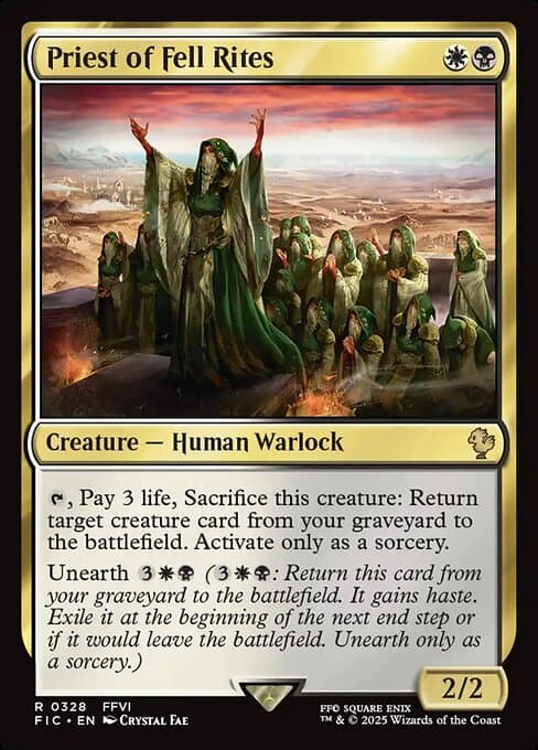 Priest of Fell Rites from Final Fantasy Commander (Rare)