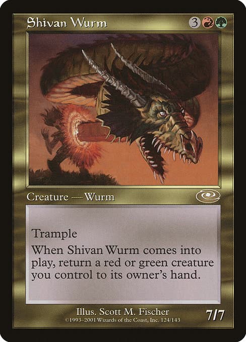Shivan Wurm from Planeshift (Rare)
