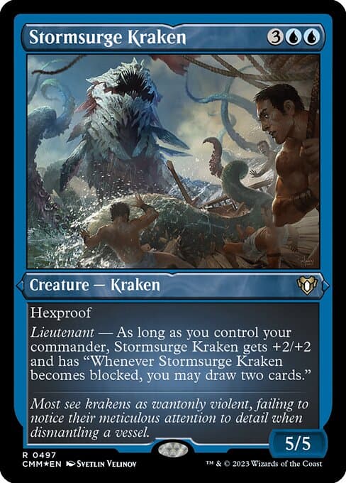 Stormsurge Kraken from Commander Masters (Rare)