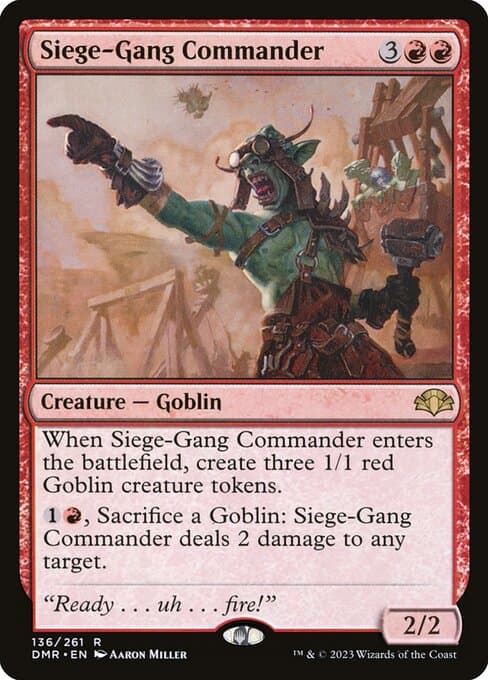 Siege-Gang Commander from Dominaria Remastered (Rare)