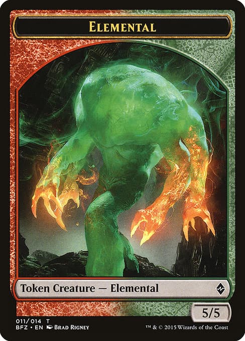 Elemental from Battle for Zendikar Tokens (Common)
