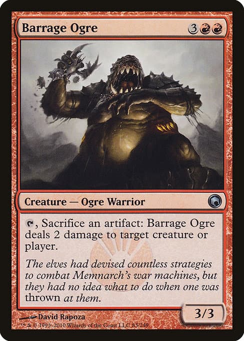Barrage Ogre from Scars of Mirrodin (Uncommon)